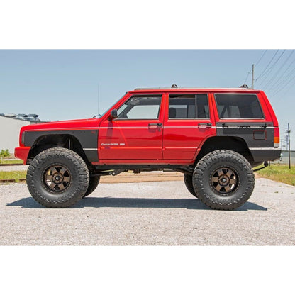 ROUGH COUNTRY Fender & Quarter Panel Armor | Front | Combo | Jeep Cherokee XJ (97-01) | 10577_A
