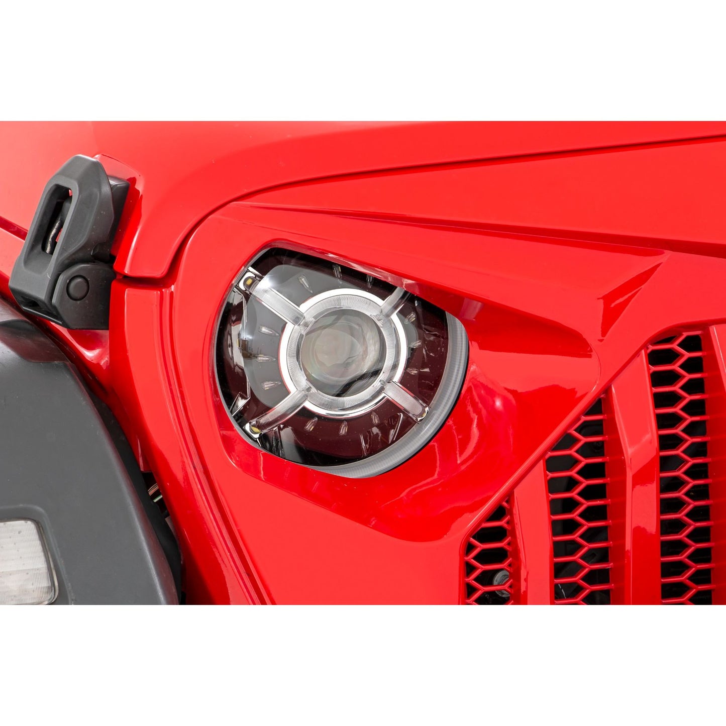 ROUGH COUNTRY | 9 Inch DRL Halo LED Headlights  DOT Approved  Jeep Gladiator JT/Wrangler JL (18-26) | RCH5300