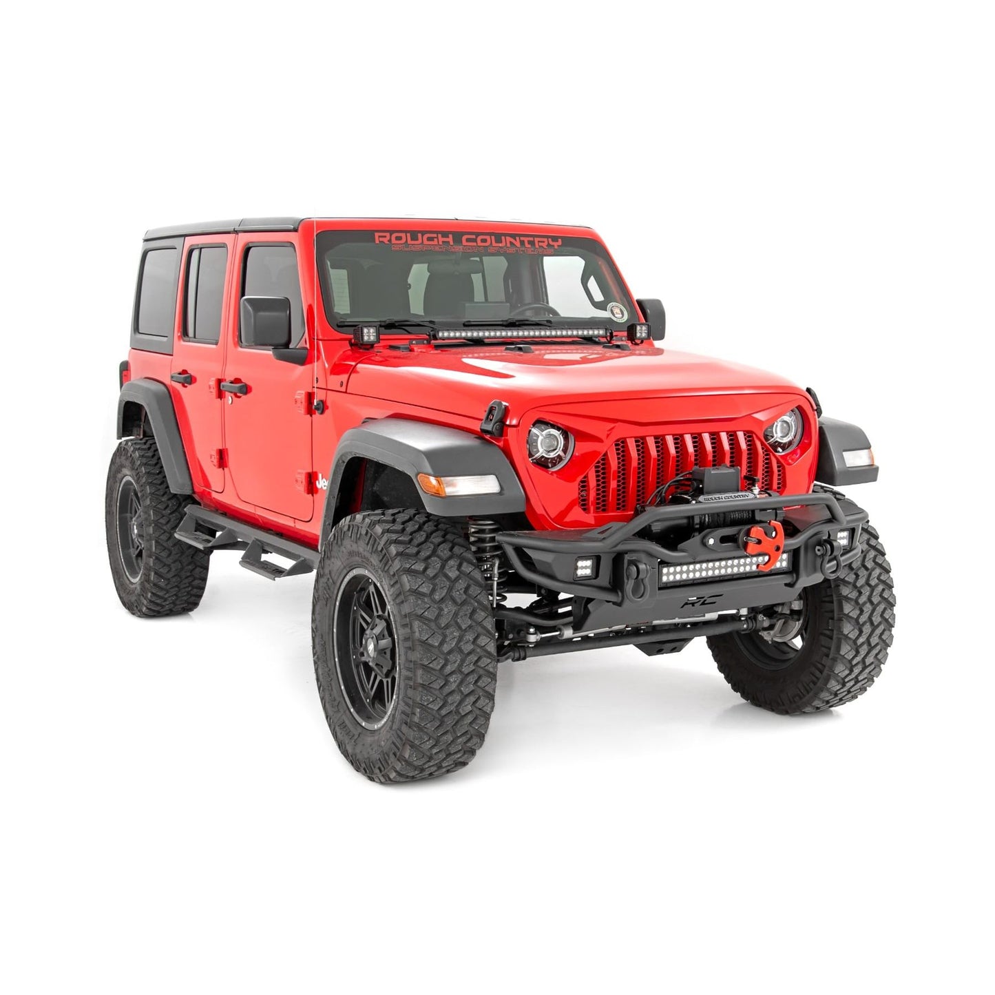 ROUGH COUNTRY | 9 Inch DRL Halo LED Headlights  DOT Approved  Jeep Gladiator JT/Wrangler JL (18-26) | RCH5300