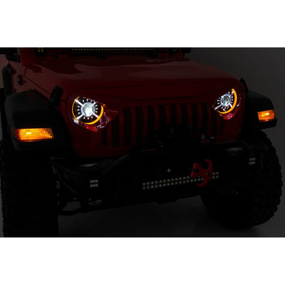ROUGH COUNTRY | 9 Inch DRL Halo LED Headlights  DOT Approved  Jeep Gladiator JT/Wrangler JL (18-26) | RCH5300
