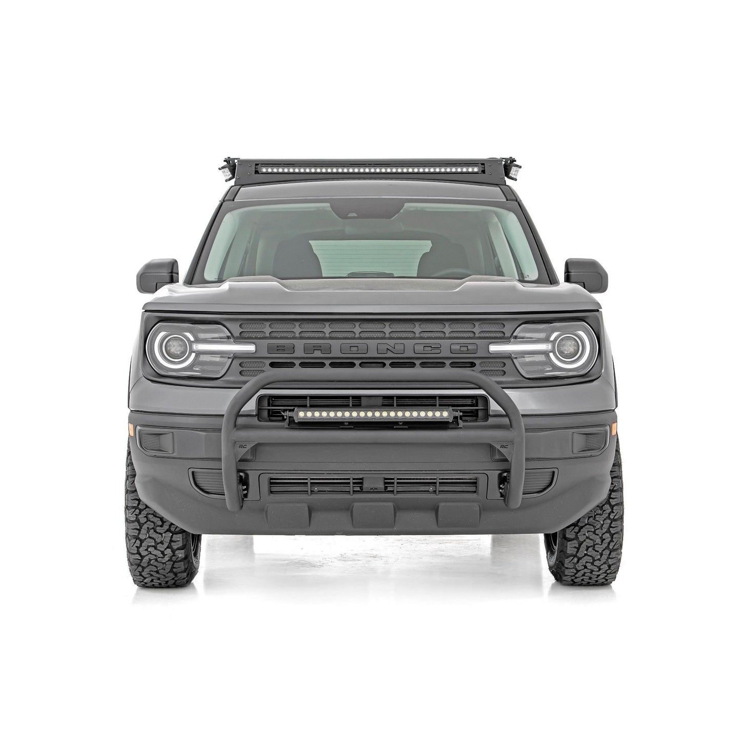 ROUGH COUNTRY Nudge Bar | 20 Inch Black Single Row LED | Ford Bronco Sport 4WD (2021-2025) | 51041