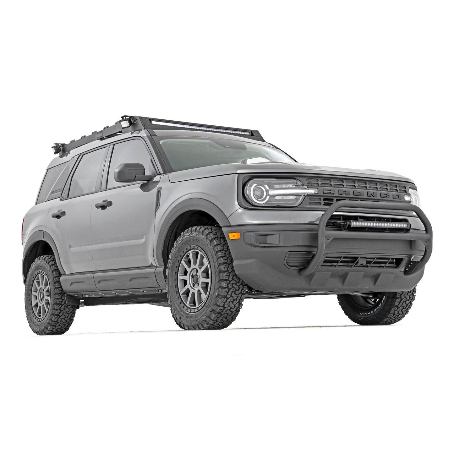 ROUGH COUNTRY Nudge Bar | 20 Inch Chrome Single Row LED | Ford Bronco Sport 4WD (2021-2025) | 51043