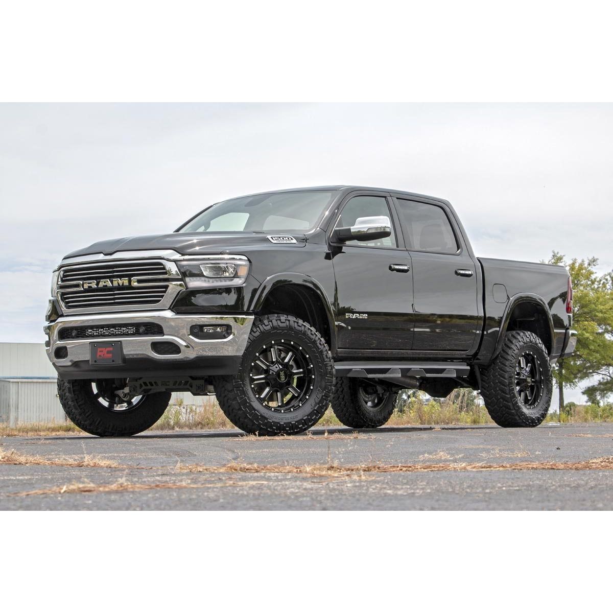 ROUGH COUNTRY LED Light Kit | Bumper Mount | 20" Chrome Dual Row | White DRL | Ram 1500 (19-24) | 70780