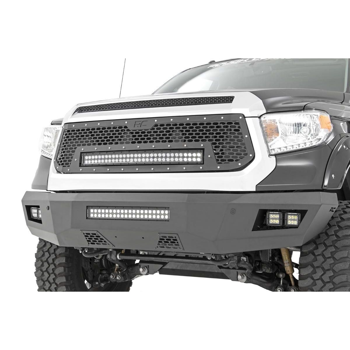ROUGH COUNTRY Mesh Grille | 30" Dual Row LED | Black | Toyota Tundra 2WD/4WD (2014-2017) | 70226