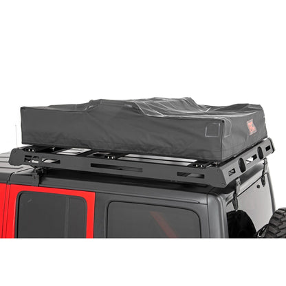ROUGH COUNTRY Roof Top Tent | Rack Mount | 12 Volt Accessory w/Ladder Extension & LED Light Kit | 99049