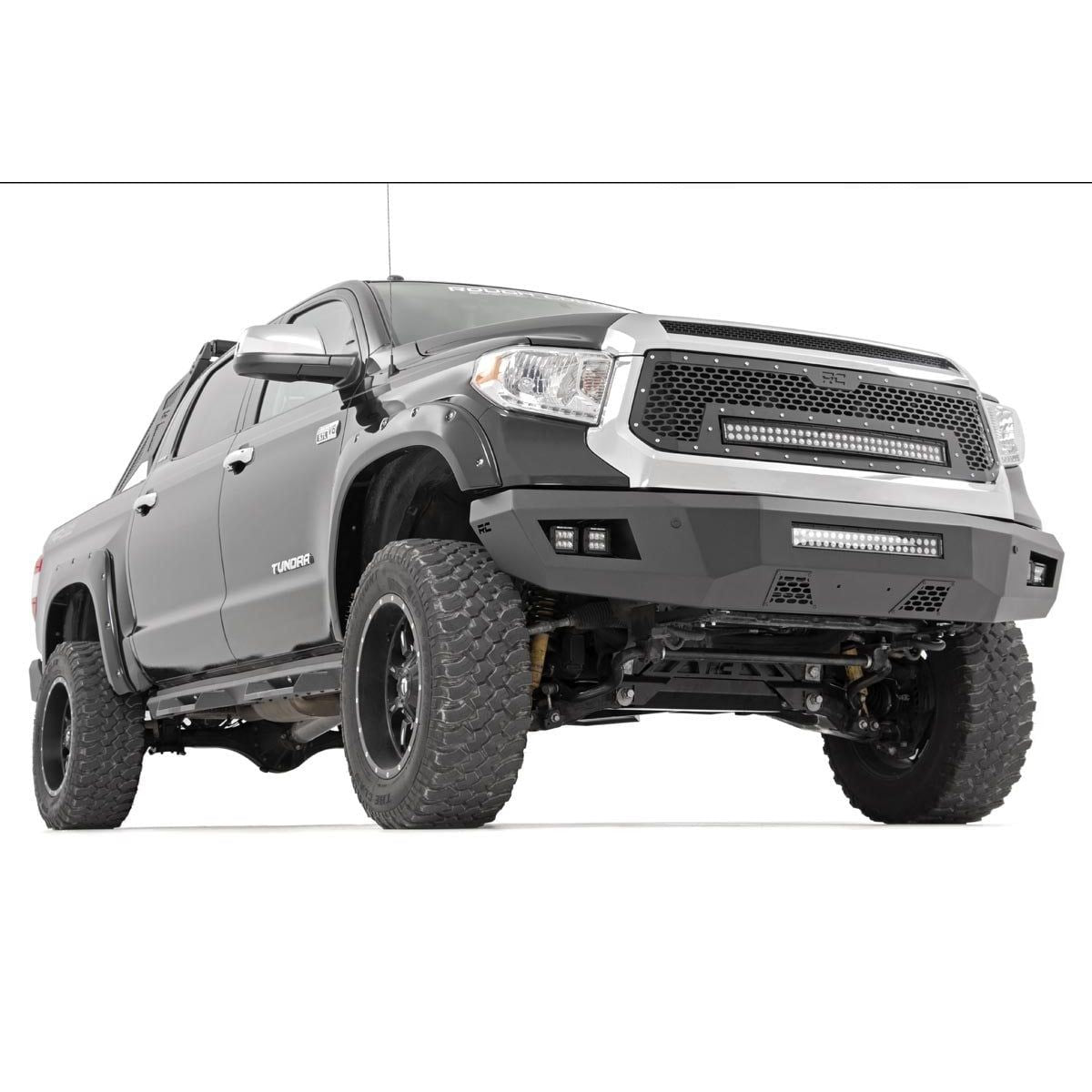 ROUGH COUNTRY Mesh Grille | 30" Dual Row LED | Black | Toyota Tundra 2WD/4WD (2014-2017) | 70226