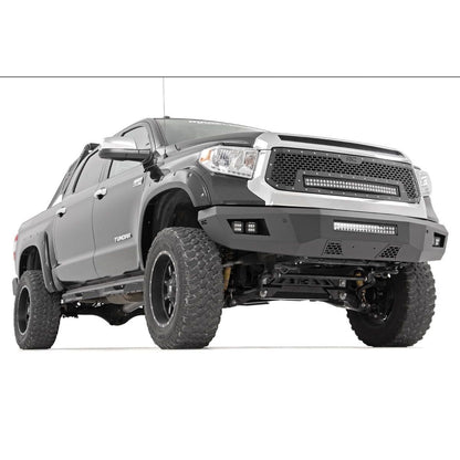 ROUGH COUNTRY Mesh Grille | 30" Dual Row LED | Black | White DRL | Toyota Tundra (14-17) | 70225