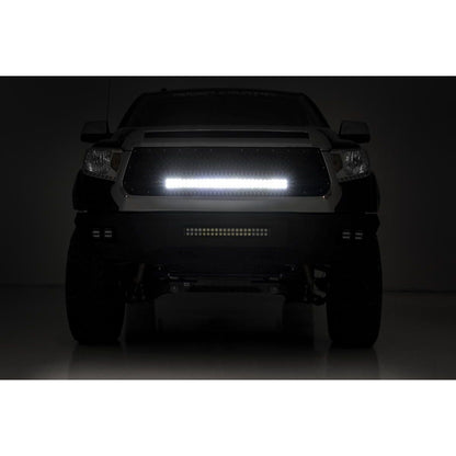 ROUGH COUNTRY Mesh Grille | 30" Dual Row LED | Black | Amber DRL | Toyota Tundra (14-17) | 70224