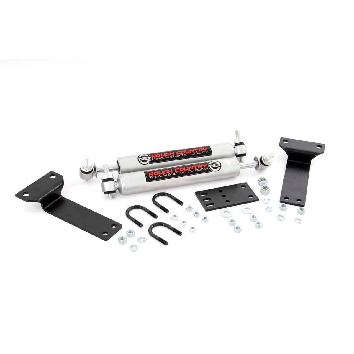ROUGH COUNTRY | N3 Steering Stabilizer  Dual  2-8 Inch Lift  Ford Excursion (00-05)/Super Duty (99-04) | 8749030