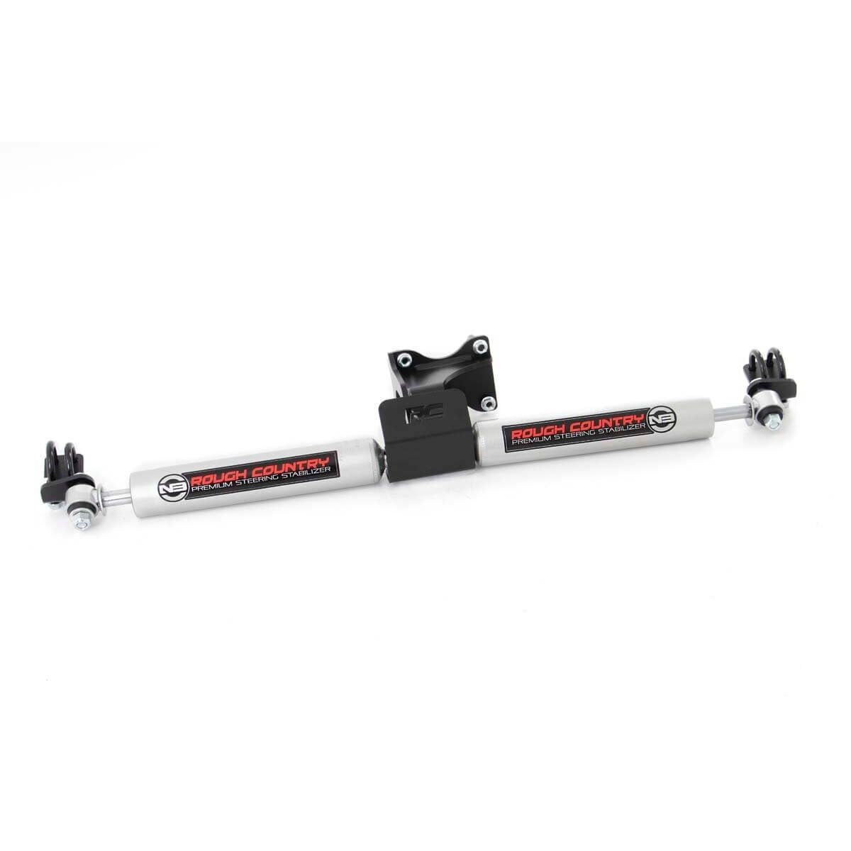 ROUGH COUNTRY N3 Steering Stabilizer | Dual | 2-8 Inch Lift | Jeep Wrangler JK/Wrangler Unlimited (07-18) | 8734930