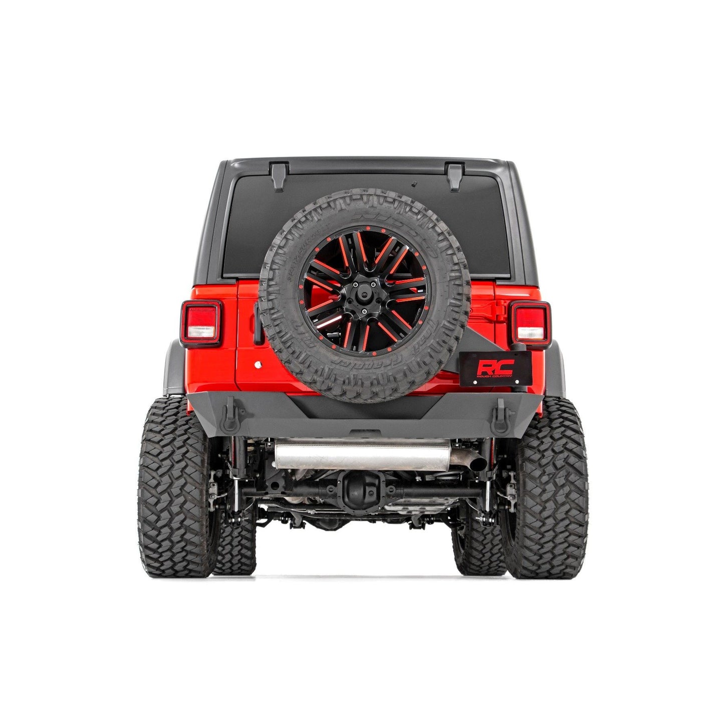 ROUGH COUNTRY Rear Bumper | Trail | Tire Carrier | Jeep Wrangler JL (18-25)/Wrangler Unlimited (18-25)  | 10598