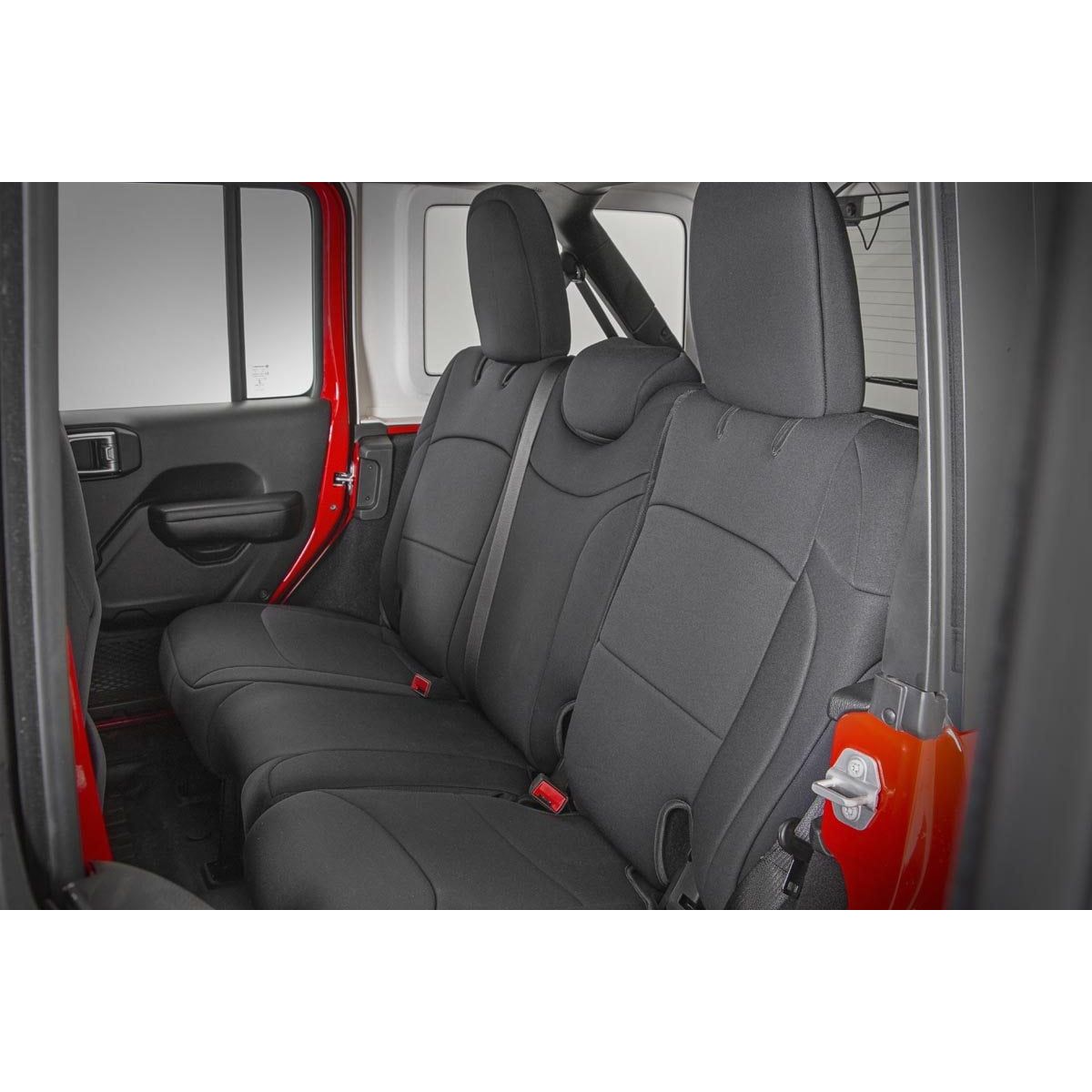 ROUGH COUNTRY Seat Covers | Front and Rear | Jeep Wrangler Unlimited 4WD (2018-2025) | 91010