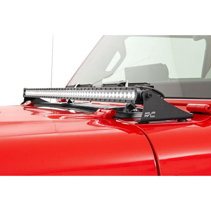ROUGH COUNTRY LED Light Kit | Cowl Mount | 50" Black Single Row | Jeep Gladiator JT/Wrangler JL (18-25) | 70057