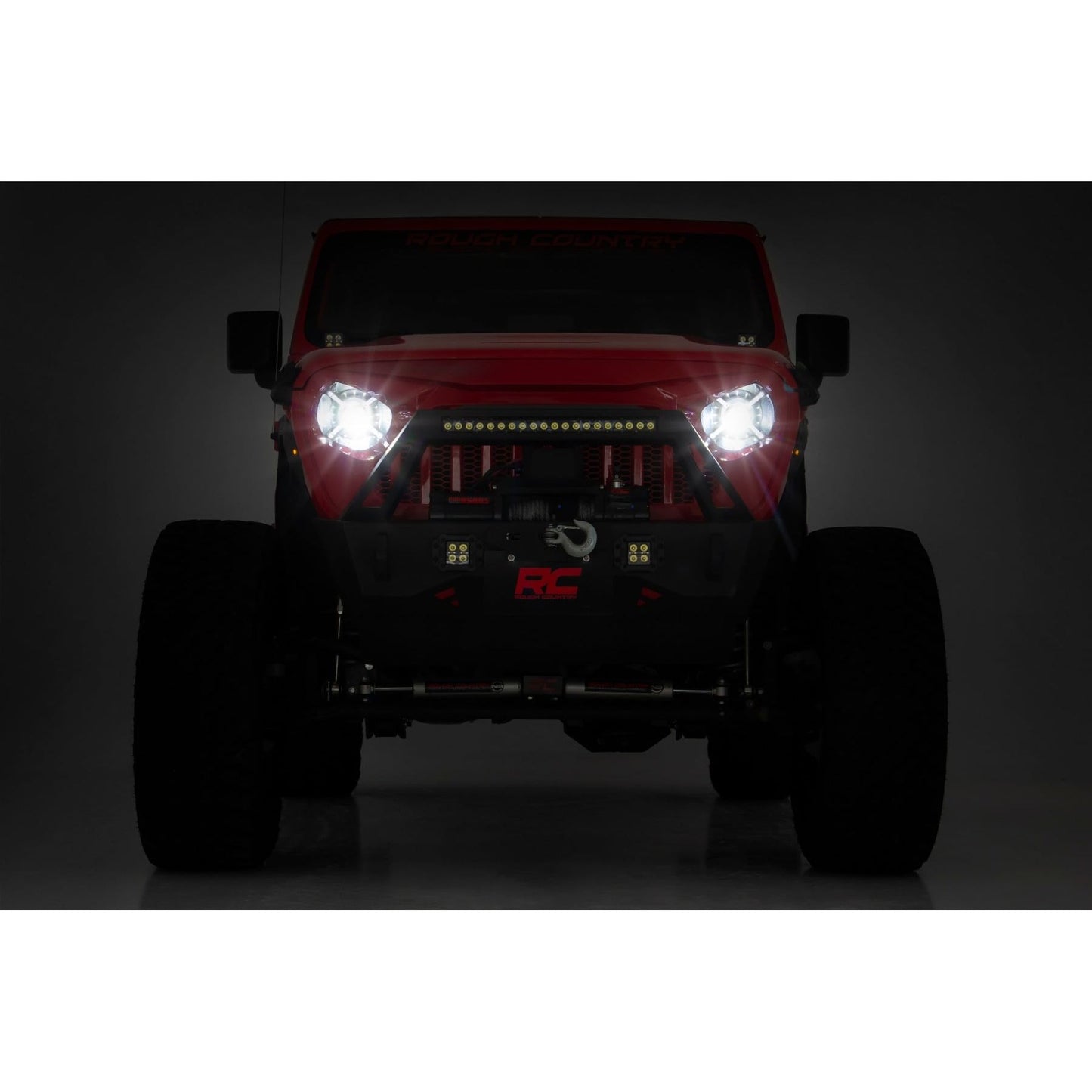 ROUGH COUNTRY | 9 Inch LED Headlights  DOT Approved  Jeep Gladiator JT/Wrangler JL (18-26) | RCH5100