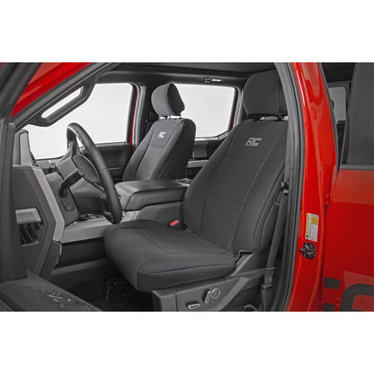 ROUGH COUNTRY Seat Covers | Front Bucket Seats | Ford F-150/Lightning/F-250/F-350  (15-25) | 91016