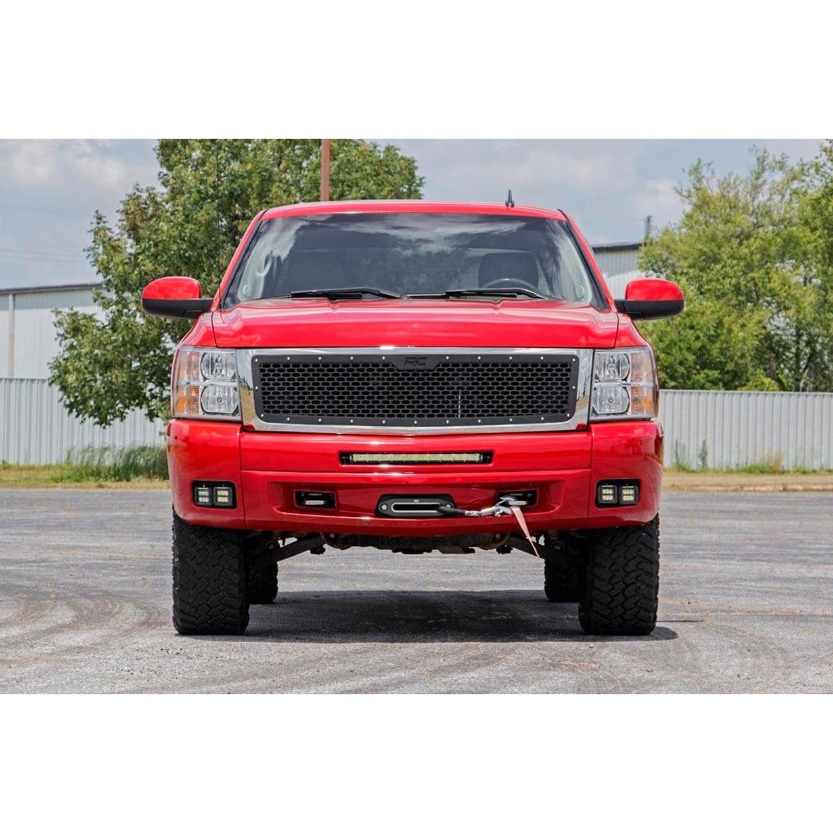 ROUGH COUNTRY LED Light Kit | Fog | 2" Black Pairs x2 | White DRL | Chevy Silverado 1500/2500HD/3500HD 2WD/4WD | 70762DRLA