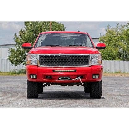 ROUGH COUNTRY LED Light Kit | Fog | 2" Black Pairs x2 | White DRL | Chevy Silverado 1500/2500HD/3500HD 2WD/4WD | 70762DRLA