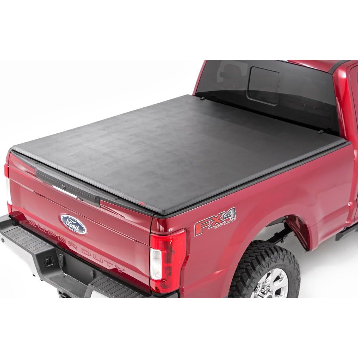 ROUGH COUNTRY Soft Tri-Fold Bed Cover | 6'10" Bed | Ford F-250/F-350 Super Duty (17-26) | 41517650A