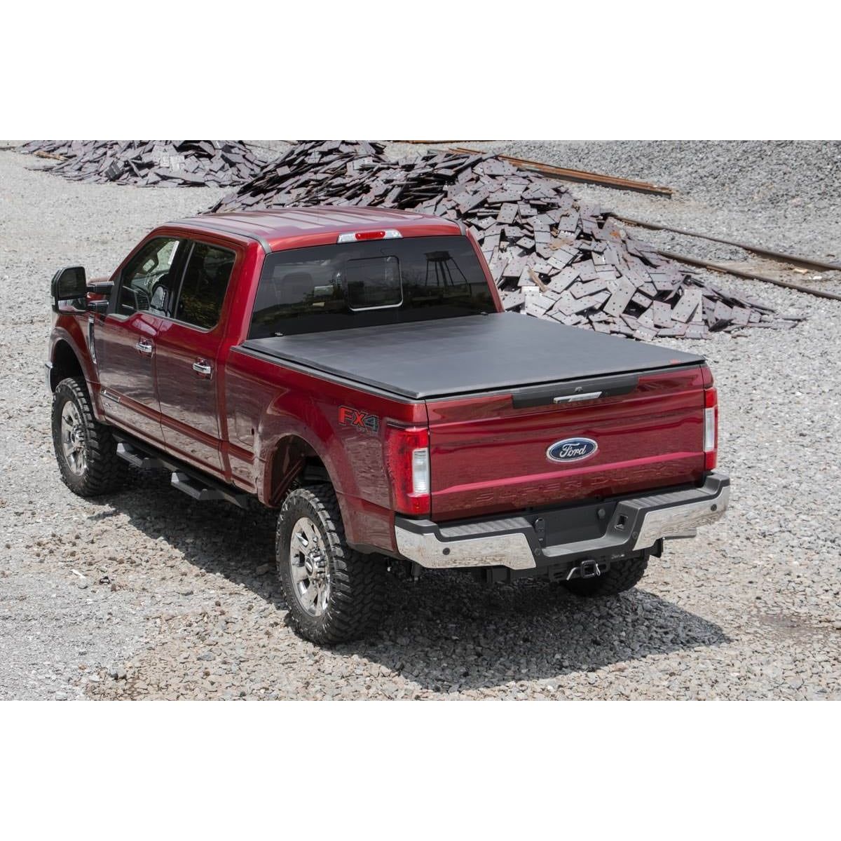 ROUGH COUNTRY Soft Tri-Fold Bed Cover | 6'10" Bed | Ford F-250/F-350 Super Duty (17-26) | 41517650A