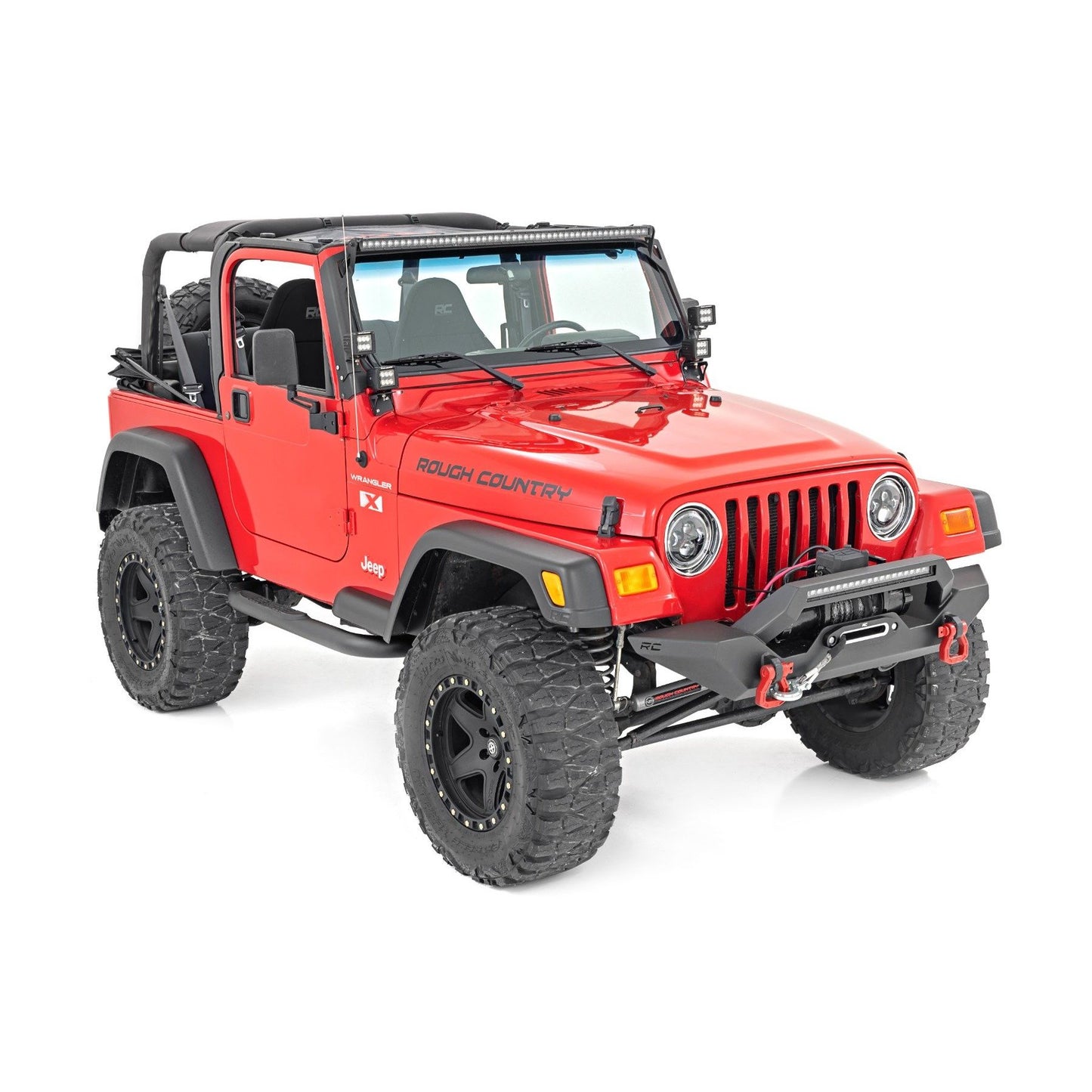 ROUGH COUNTRY Nerf Bar | 3inch tube | Jeep Wrangler TJ (97-06)/Wrangler YJ (87-95)  | 90799