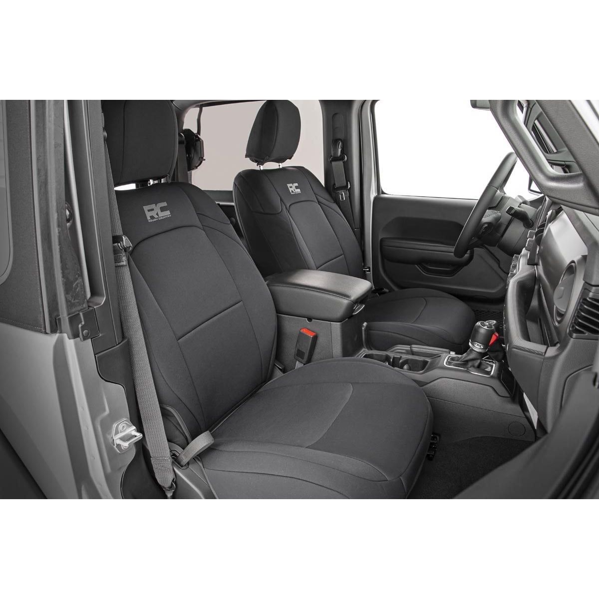 ROUGH COUNTRY Seat Covers | Front and Rear | Jeep Wrangler JL 4WD (2018-2025) | 91020