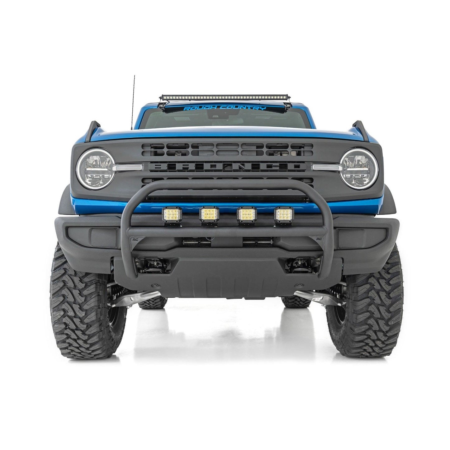 ROUGH COUNTRY LED Light Kit | Upper Windshield | 40" Black Single Row | Ford Bronco (21-25) | 71041