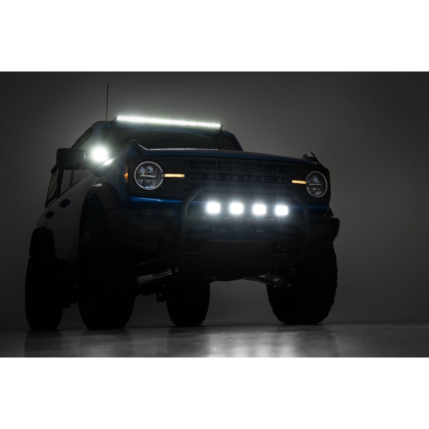 ROUGH COUNTRY LED Light Kit | Upper Windshield | 40" Black Single Row | Ford Bronco (21-25) | 71041