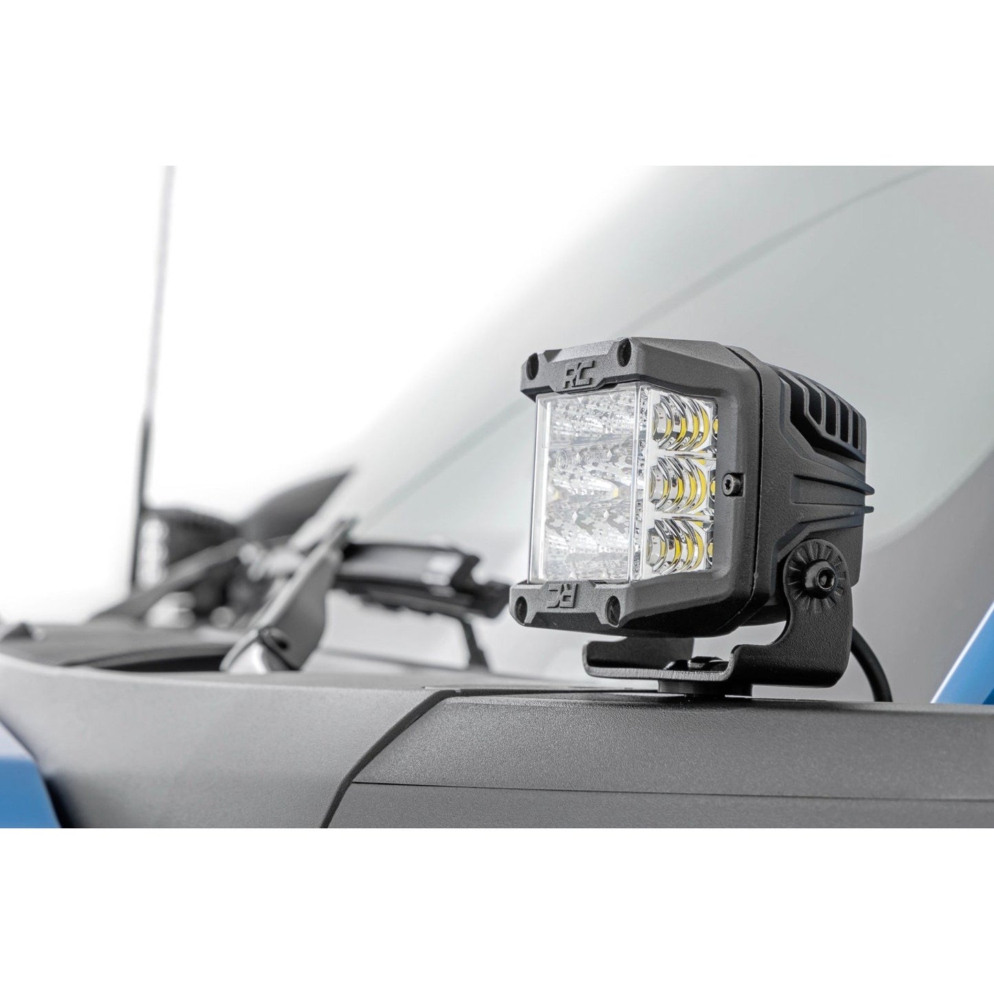 ROUGH COUNTRY LED Light Kit | Ditch Mount | 2" Black Pair | White DRL | Ford Bronco (21-25) | 71048