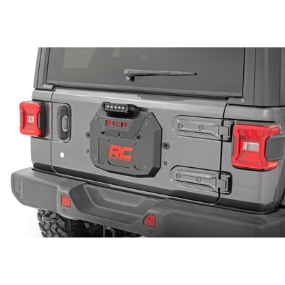 ROUGH COUNTRY Spare Tire Carrier Delete | 8 Inch BLK Ser LED | Jeep Wrangler JL (18-24) | 10584