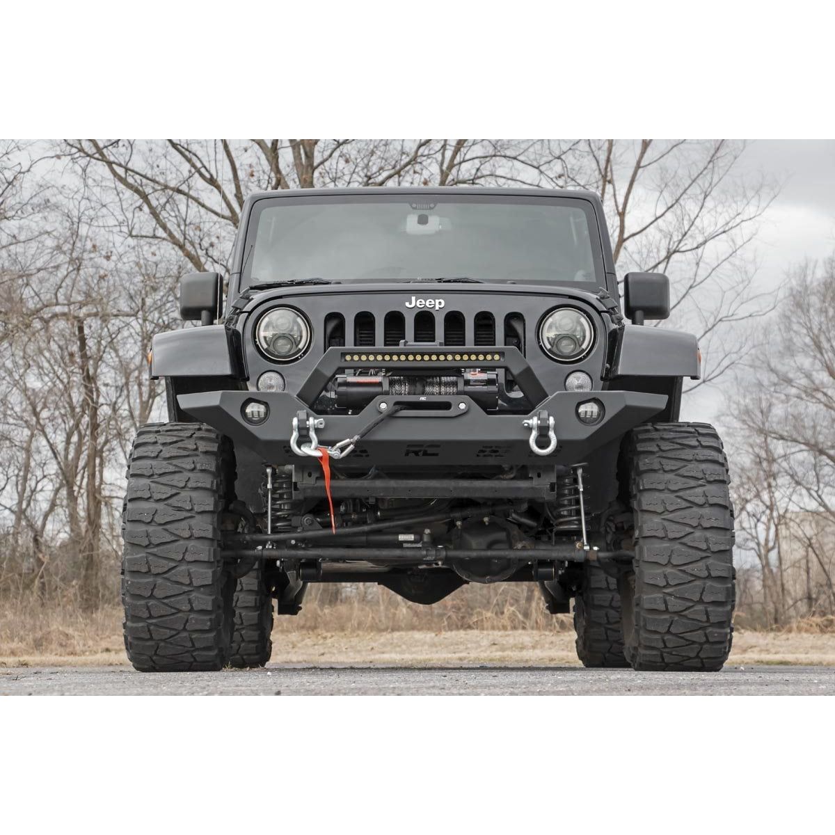 ROUGH COUNTRY Front Bumper | Sport | OE Fog | Jeep Gladiator JT/Wrangler JK & JL/Wrangler Unlimited 4WD | 10596