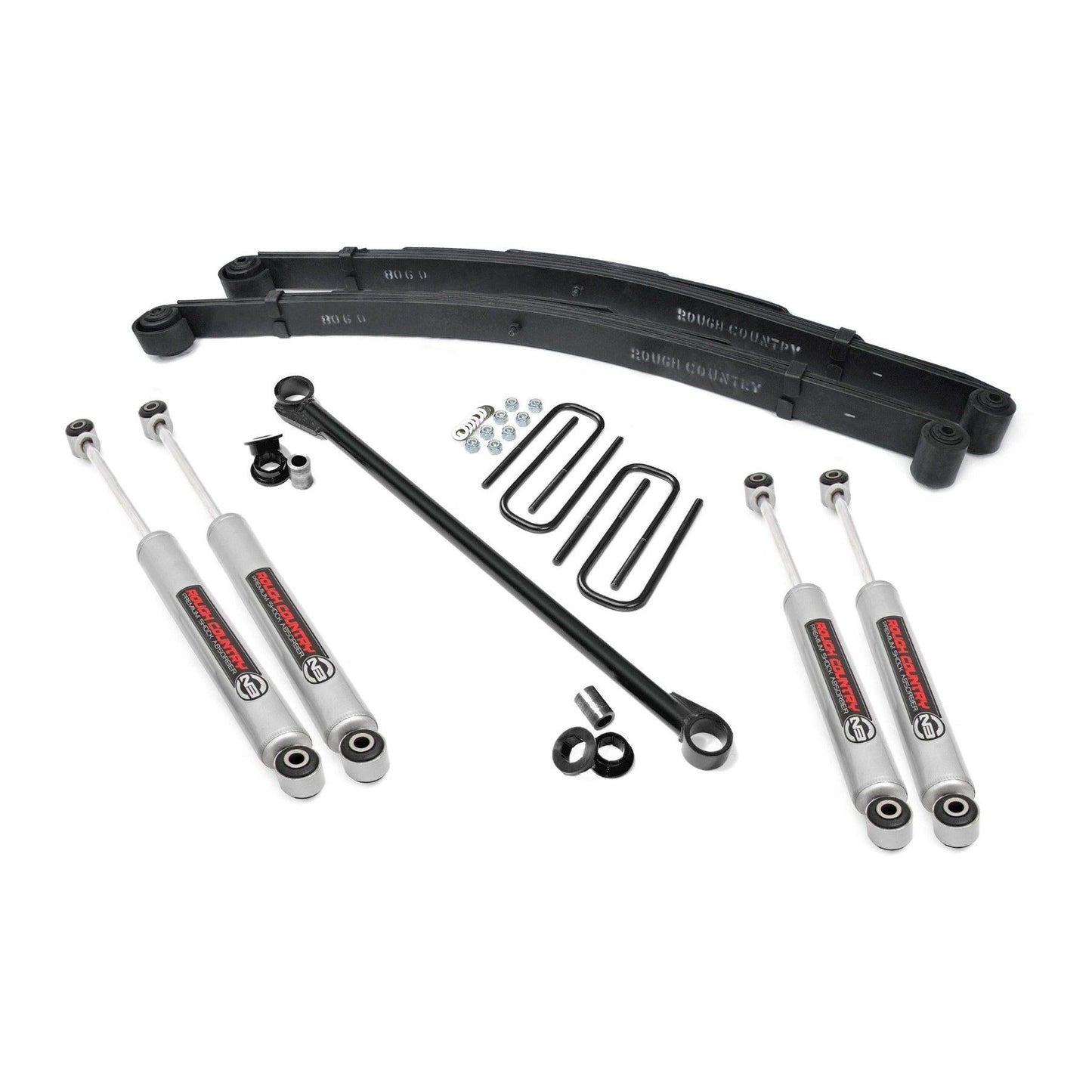 ROUGH COUNTRY 2.5 Inch Leveling Kit | Leaf Spring | Ford F-250/F-350 Super Duty 4WD (99-04) | 489.2