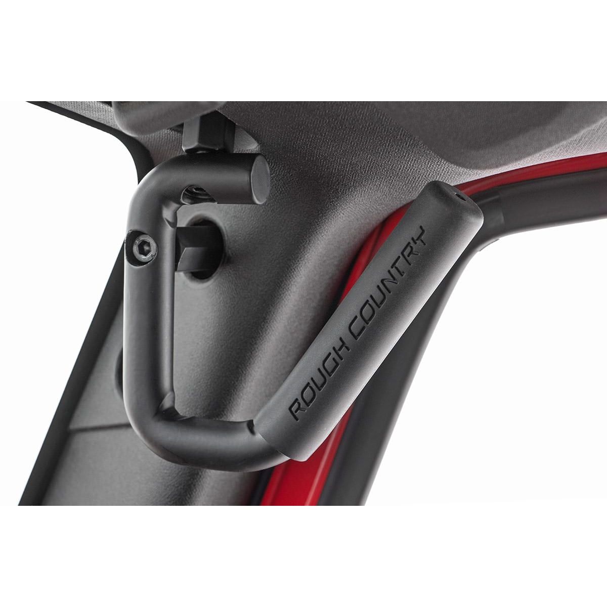 ROUGH COUNTRY Grab Handles | Steel | FR & RR | Black | Jeep Wrangler JK/Wrangler Unlimited (07-18) | 6503