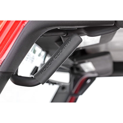 ROUGH COUNTRY Grab Handles | Steel | FR & RR | Black | Jeep Wrangler JK/Wrangler Unlimited (07-18) | 6503