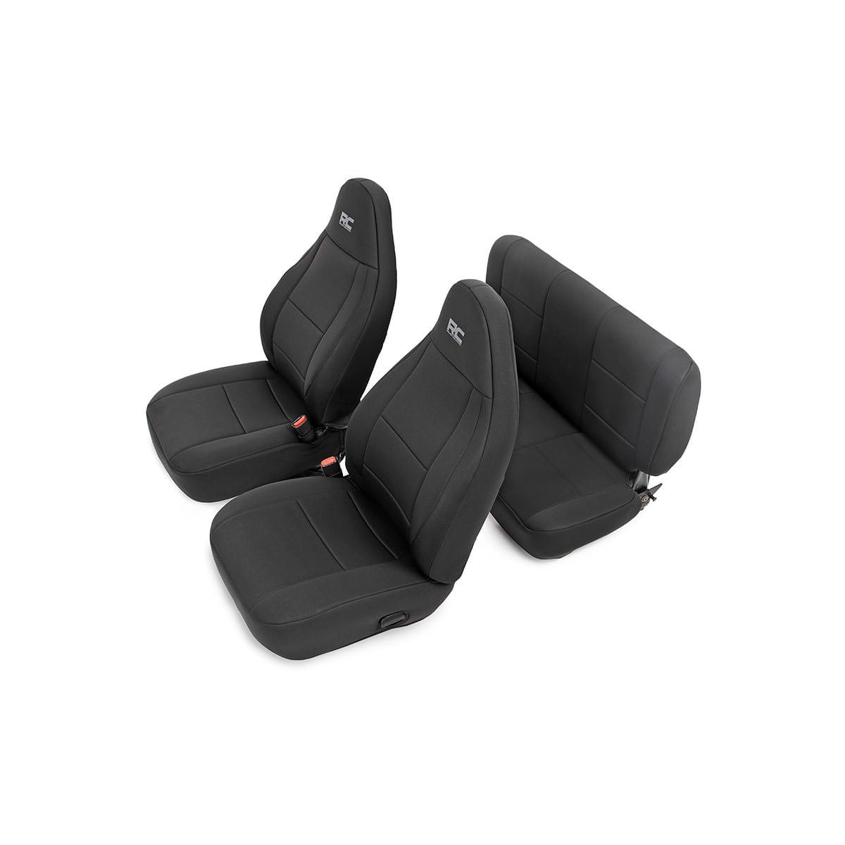 ROUGH COUNTRY Seat Covers | Front and Rear | Jeep Wrangler TJ (03-06)/Wrangler Unlimited (04-06)  | 91001
