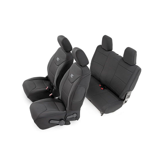 ROUGH COUNTRY Seat Covers | Front and Rear | 2-Door | Jeep Wrangler JK 4WD (2013-2018) | 91007