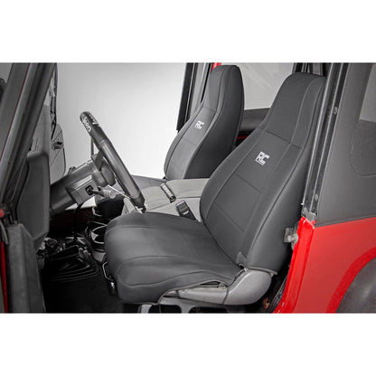 ROUGH COUNTRY | Seat Covers  Front and Rear  Jeep Wrangler YJ 4WD (1987-1990) | 91008