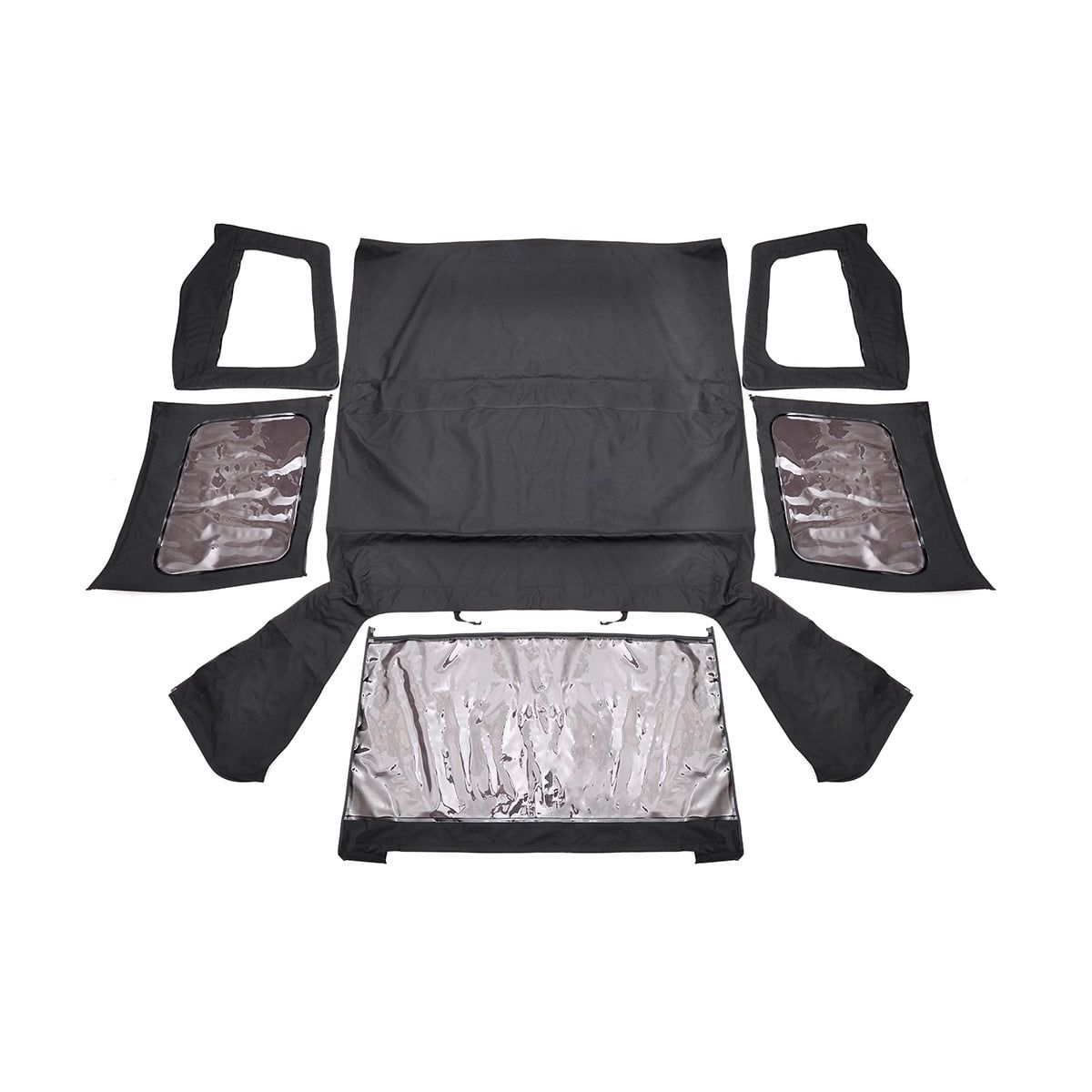 ROUGH COUNTRY Soft Top | Replacement | Black | Half Doors | Jeep Wrangler YJ 4WD (87-95) | RC84050.35