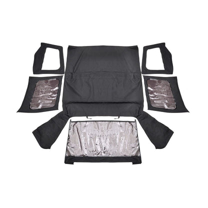 ROUGH COUNTRY Soft Top | Replacement | Black | Half Doors | Jeep Wrangler YJ 4WD (87-95) | RC84050.35
