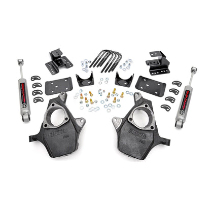 ROUGH COUNTRY Lowering Kit | Knuckle | 2"FR | 4"RR | Chevy/GMC 1500 (07-14) | 721.2