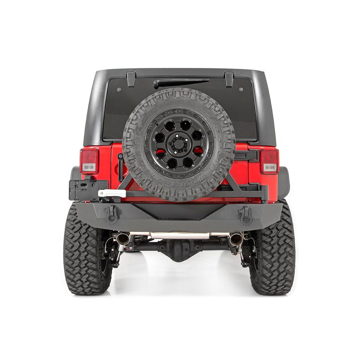 ROUGH COUNTRY Rear Bumper | Rock Crawler | Tire Carrier | Jeep Wrangler JK/Wrangler Unlimited (07-18) | 10594A
