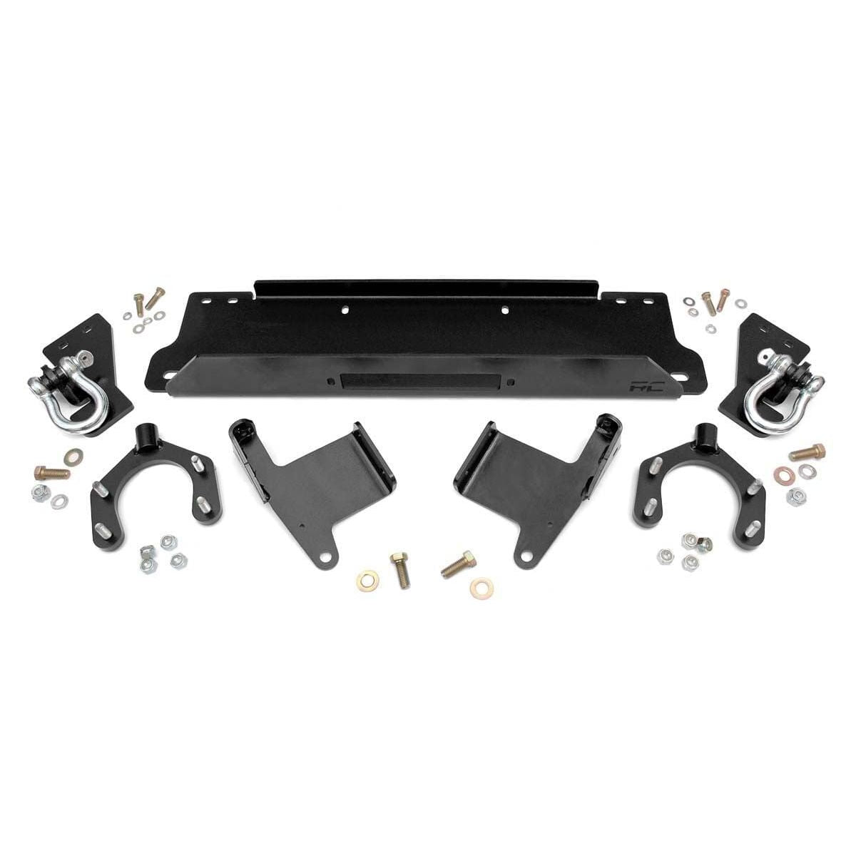ROUGH COUNTRY Winch Mount Plate | Factory Bmpr | D-Rings | Jeep Wrangler JK/Wrangler Unlimited (07-18) | 1173