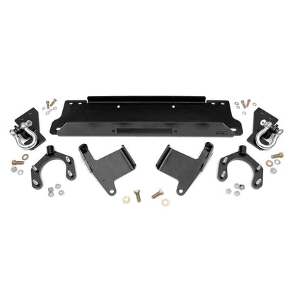 ROUGH COUNTRY Winch Mount Plate | Factory Bmpr | D-Rings | Jeep Wrangler JK/Wrangler Unlimited (07-18) | 1173