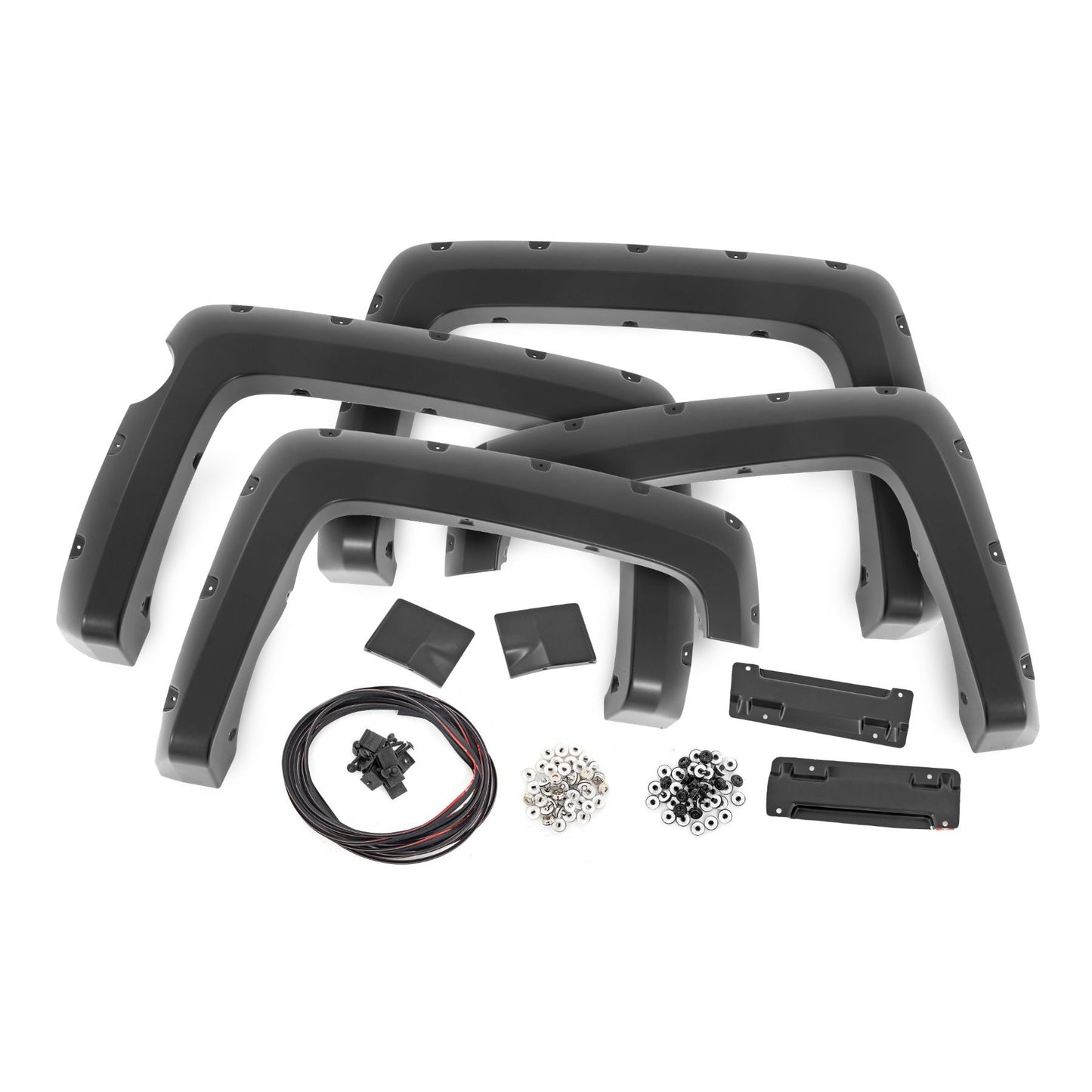 ROUGH COUNTRY Pocket Fender Flares | 5'9" Bed | GB8 Mosaic Black | Chevy Silverado 1500 (14-18 & Classic) | F-C11413A-GB8