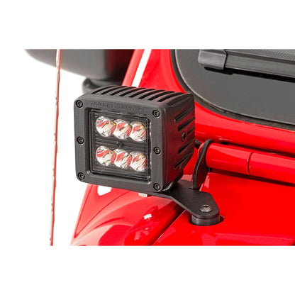 ROUGH COUNTRY LED Light Kit | Hinge Mount | 2" Black Pair | Jeep Gladiator JT/Wrangler JL (18-25) | 70052