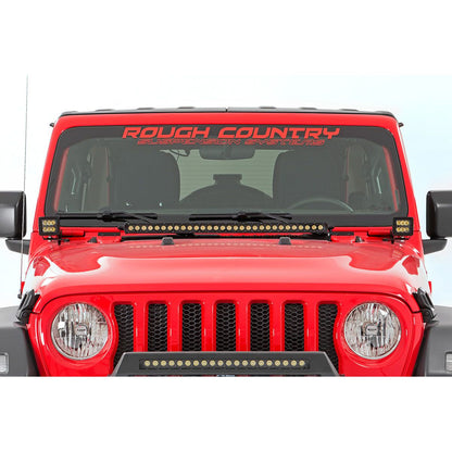 ROUGH COUNTRY LED Light Kit | Hinge Mount | 2" Black Pair | Jeep Gladiator JT/Wrangler JL (18-25) | 70052