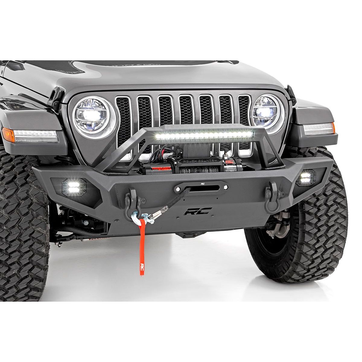 ROUGH COUNTRY RCS10660 10660 Front Winch Bumper Jeep Wrangler/Gladiator