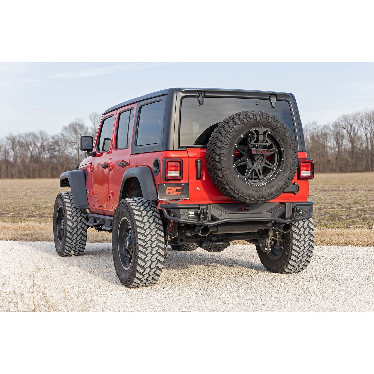 ROUGH COUNTRY Rear Bumper | Tubular | Jeep Wrangler JL (18-25)/Wrangler Unlimited (18-25)  | 10648