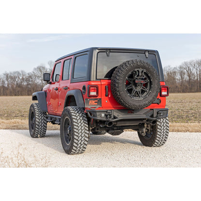 ROUGH COUNTRY Rear Bumper | Tubular | Jeep Wrangler JL (18-25)/Wrangler Unlimited (18-25)  | 10648