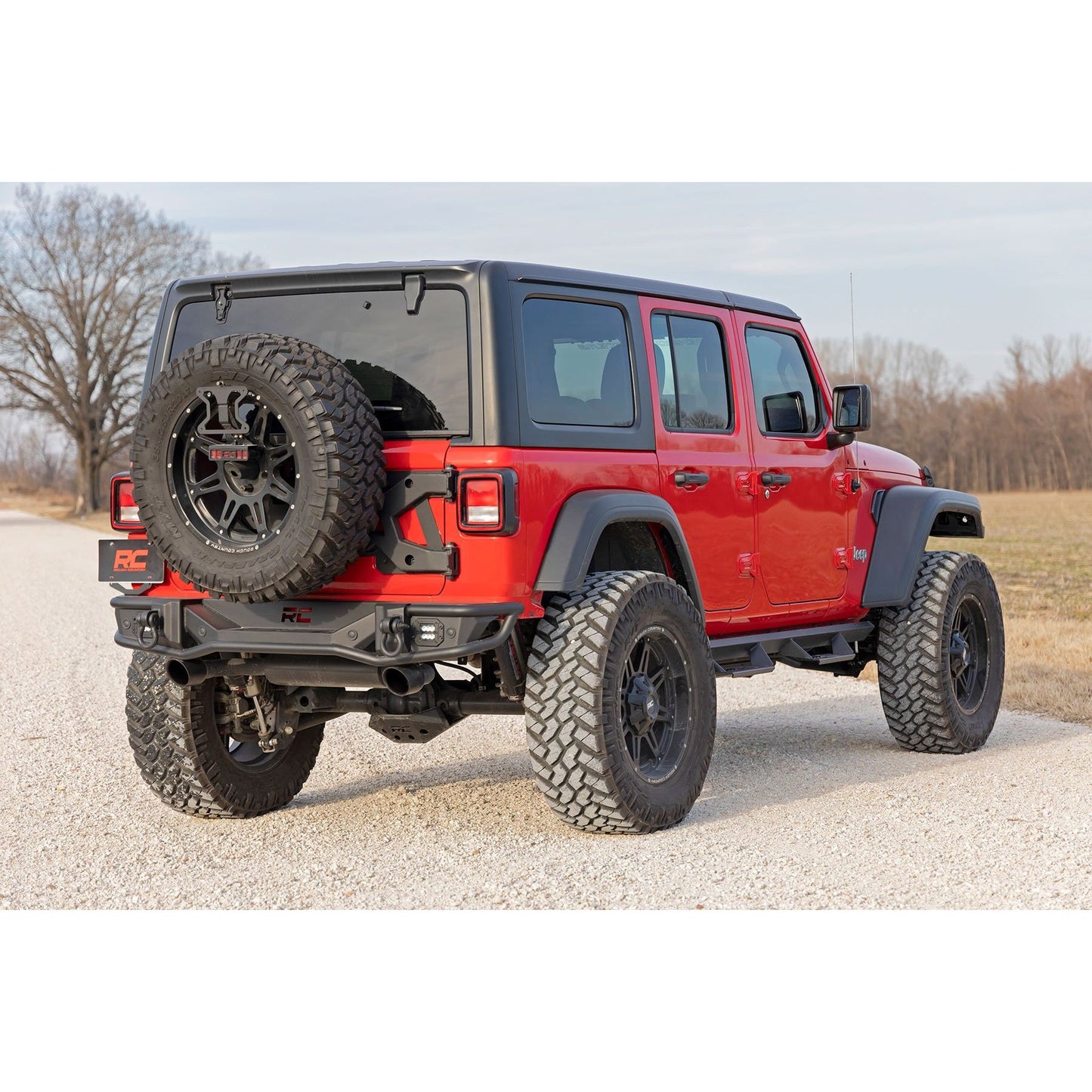 ROUGH COUNTRY Rear Bumper | Tubular | Jeep Wrangler JL (18-25)/Wrangler Unlimited (18-25)  | 10648