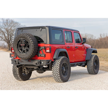 ROUGH COUNTRY Rear Bumper | Tubular | Jeep Wrangler JL (18-25)/Wrangler Unlimited (18-25)  | 10648